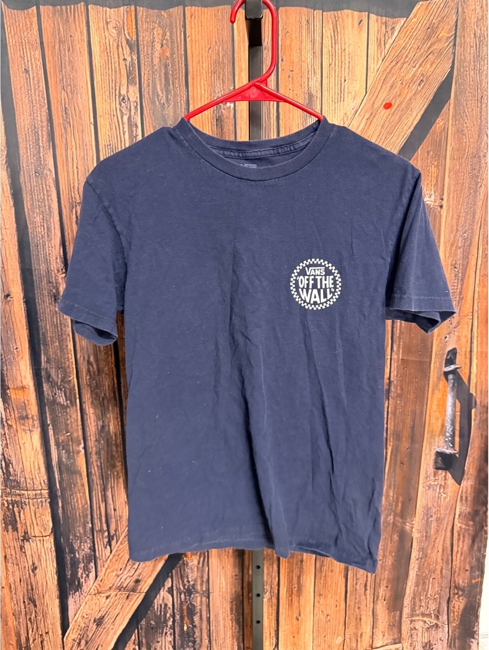 Vans Off The Wall Navy Blue T-Shirt Small